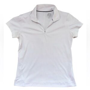 Slazenger Women's Pale Pink Short Sleeve Golf Polo with Zip Collar